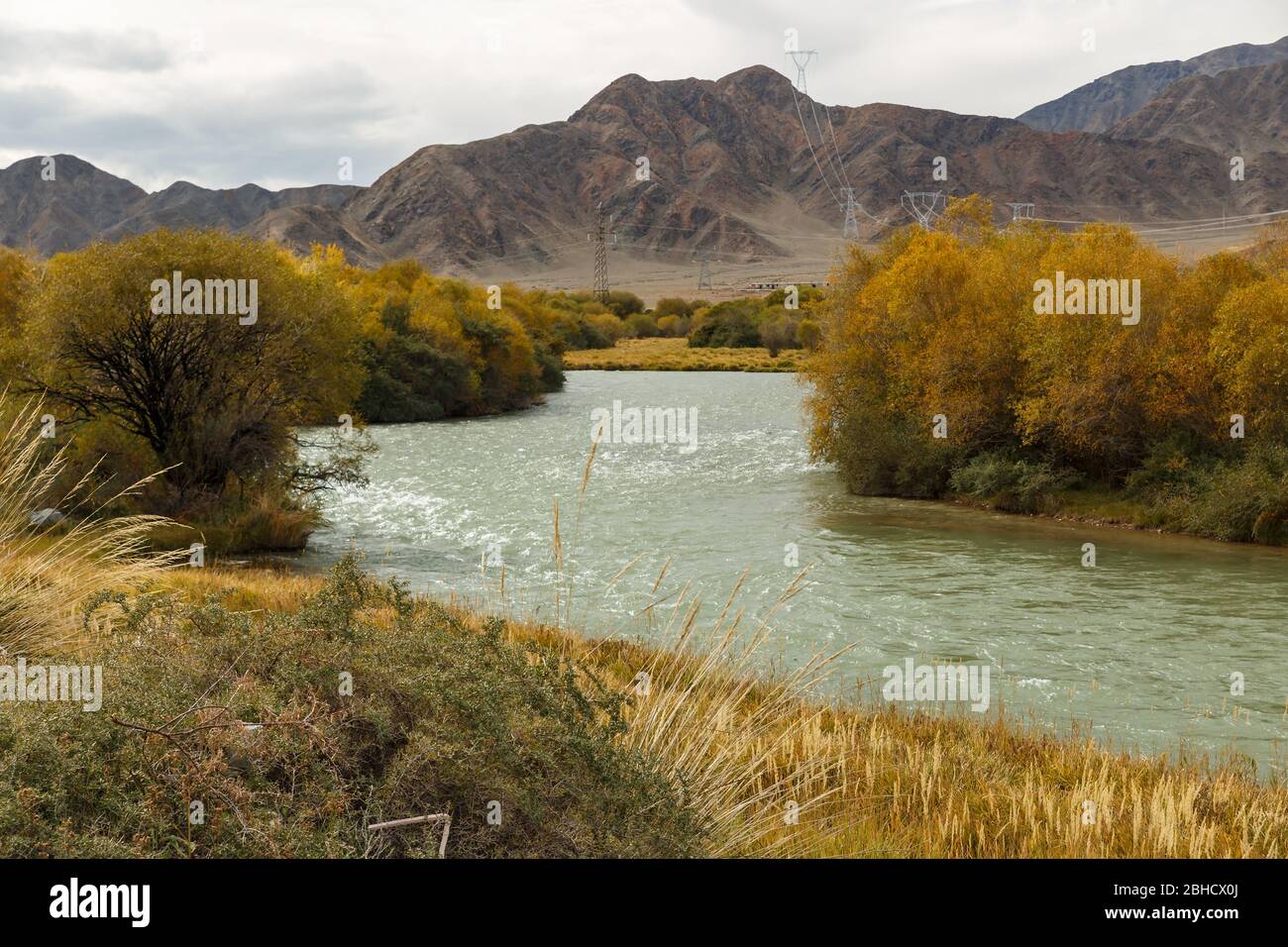 Chu River, border between the Issyk-Kul region and the Naryn region Kyrgyzstan Stock Photo - Alamy
