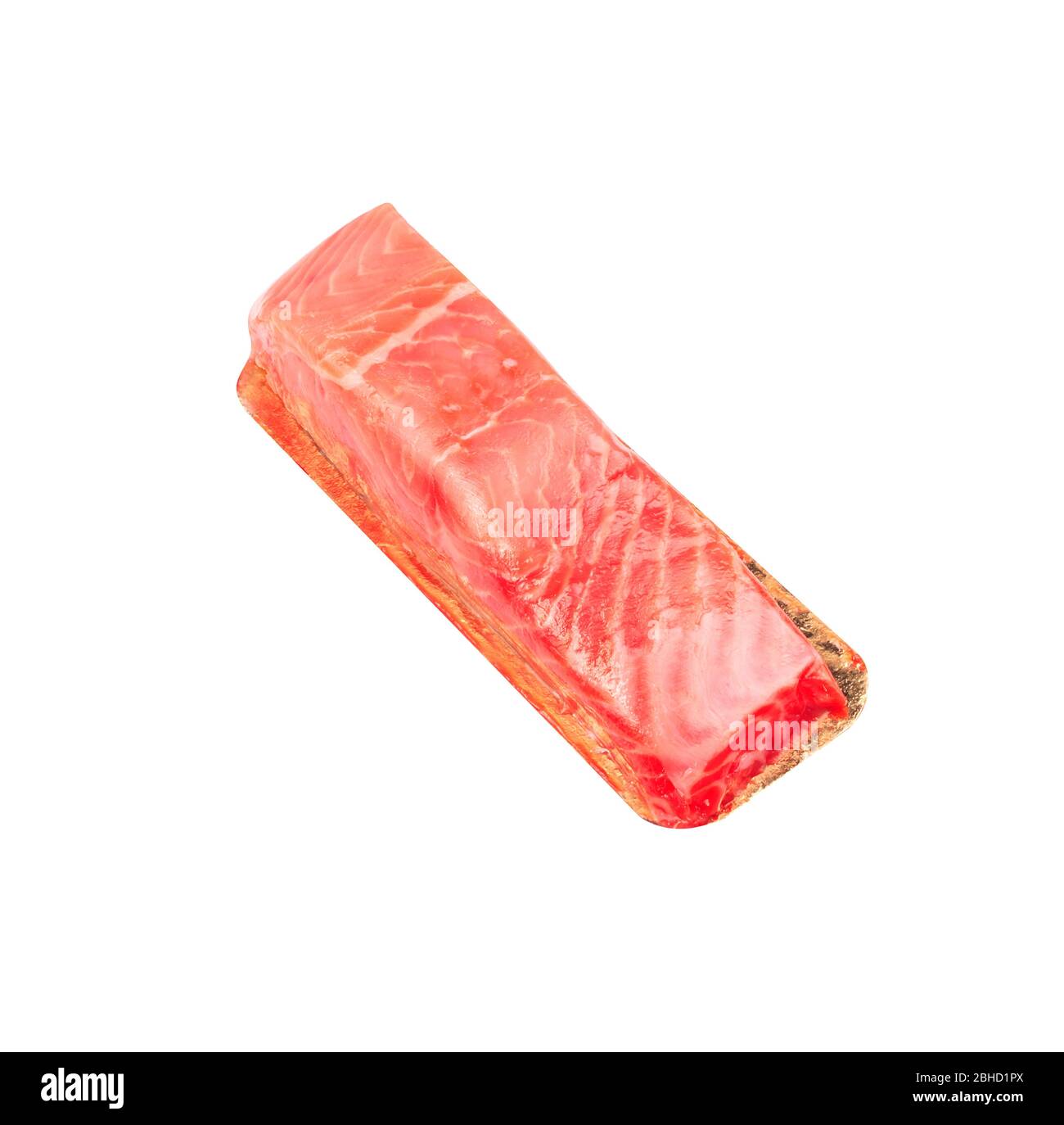 piece of red fish fillet isolated on white Stock Photo - Alamy
