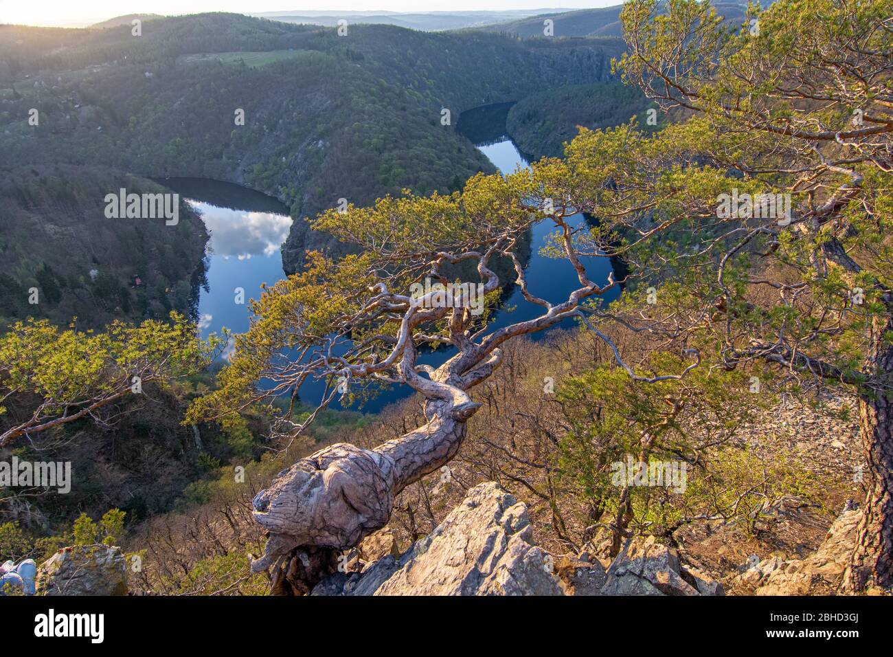 May Lookout in Czech Republic during sunset in Spring. Stock Photo
