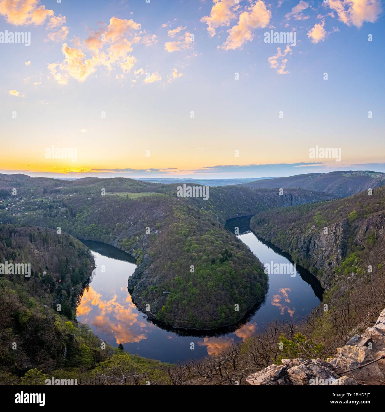 May Lookout in Czech Republic during sunset in Spring. Stock Photo