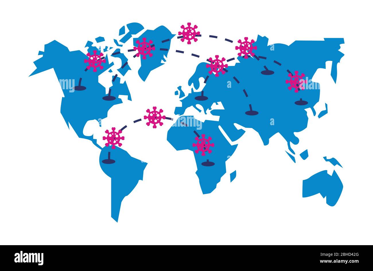 covid19 pandemic particles with earth planet Stock Vector Image & Art ...
