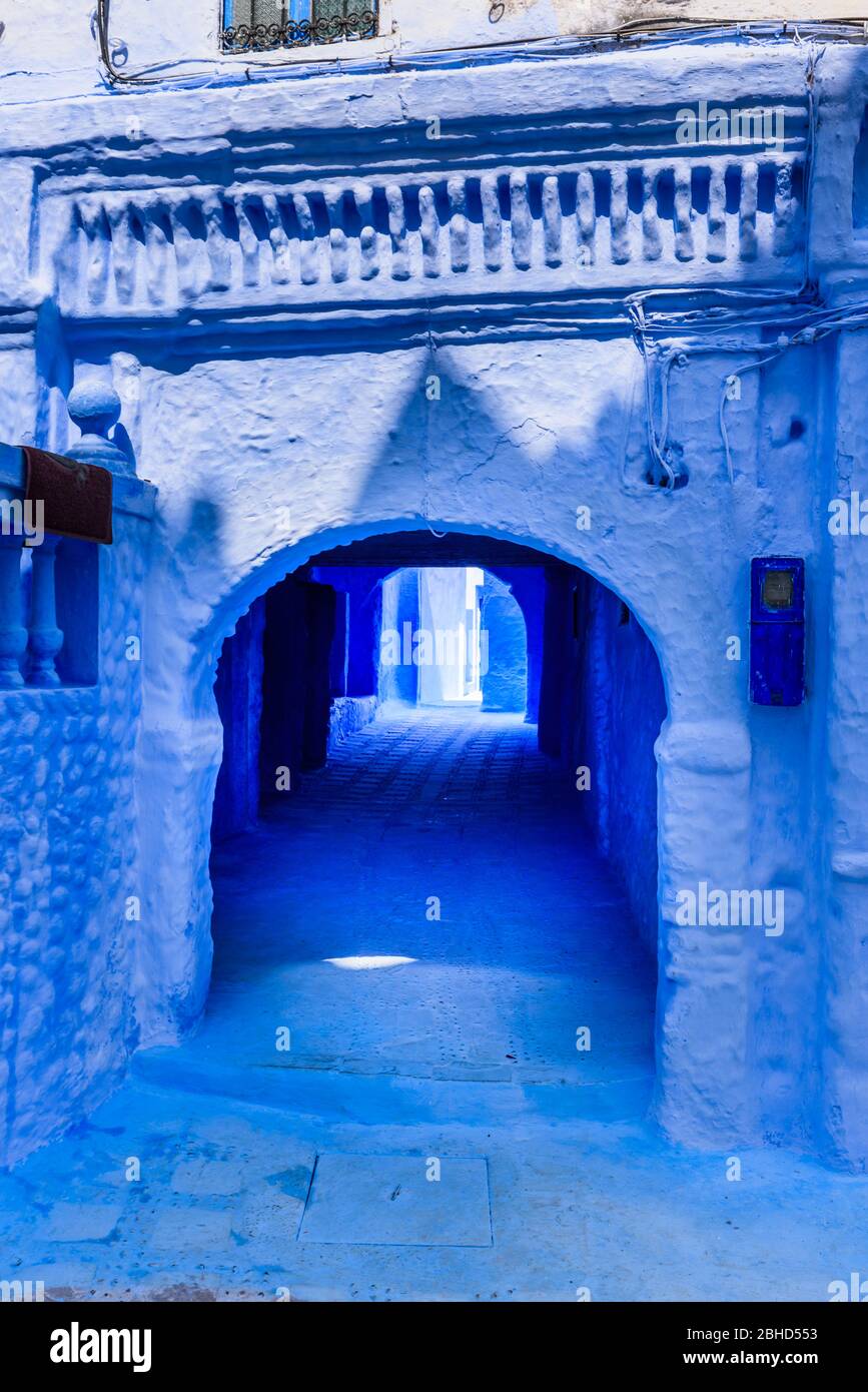 Blue city of Chaouen Stock Photo