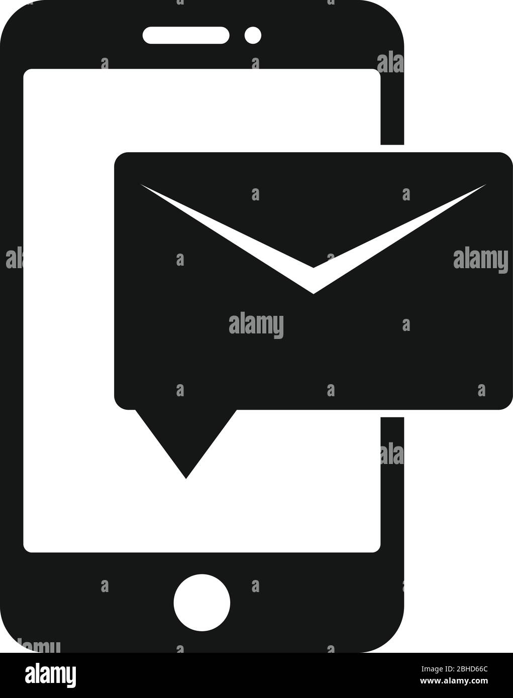 Mail letter phone icon. Simple illustration of mail letter phone vector ...