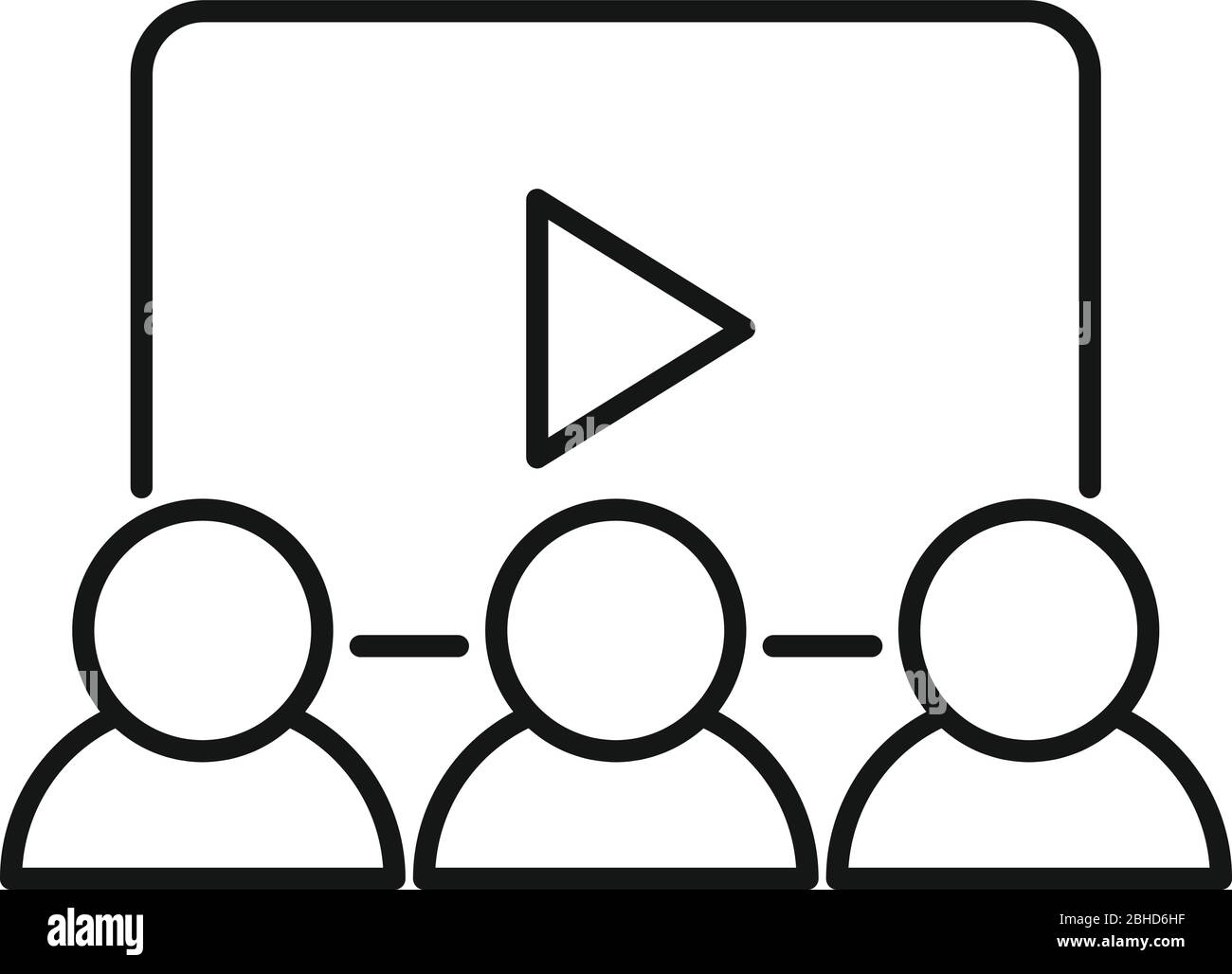 Online Video Campaign Icon Outline Online Video Campaign Vector Icon For Web Design Isolated On White Background Stock Vector Image Art Alamy