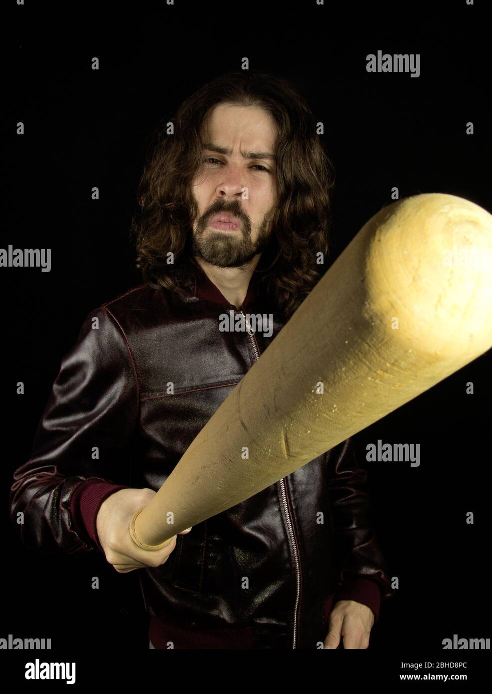 criminal and baseball bat Stock Photo Alamy