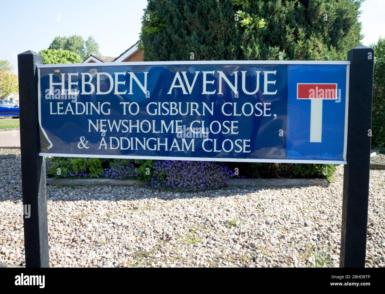 Street sign on Woodloes Park Estate, Warwick, Warwickshire, UK Stock