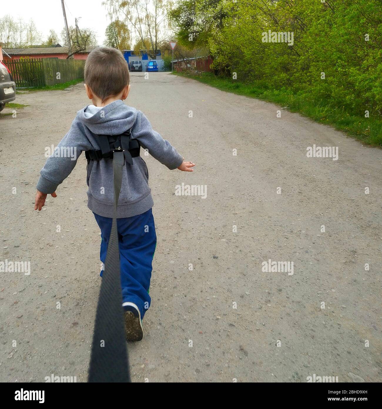 Toddler wearing safety harness hi-res stock photography and images - Alamy