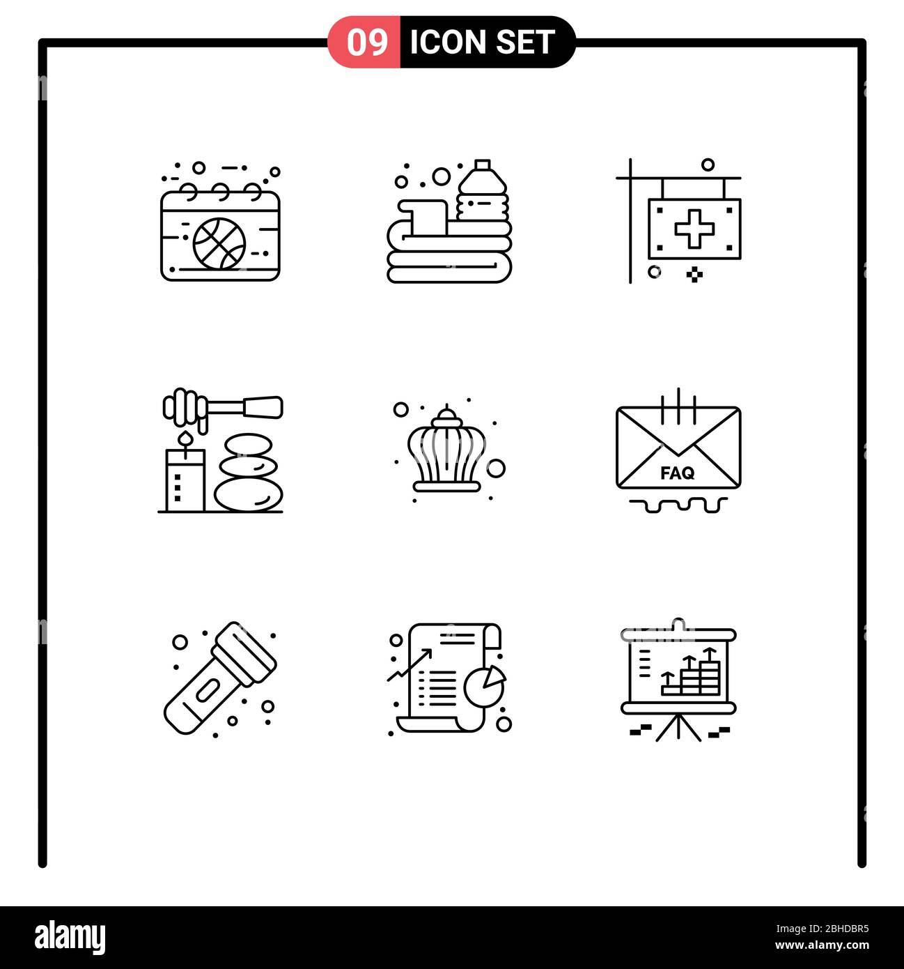 Set Of Burning Torches Icons In Vintage Style Suitable For Sport Or  Antiquity Themes With Various Shaped Holders And Flames In Red And Black,  Vector Illustration On White Royalty Free SVG, Cliparts