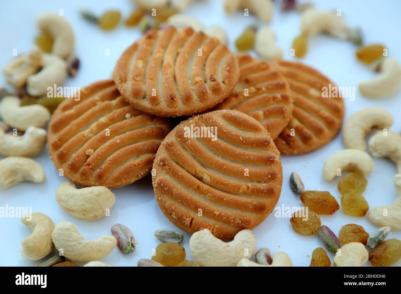 Cookies or biscuits with dry fruits. Healthy food Stock Photo Alamy