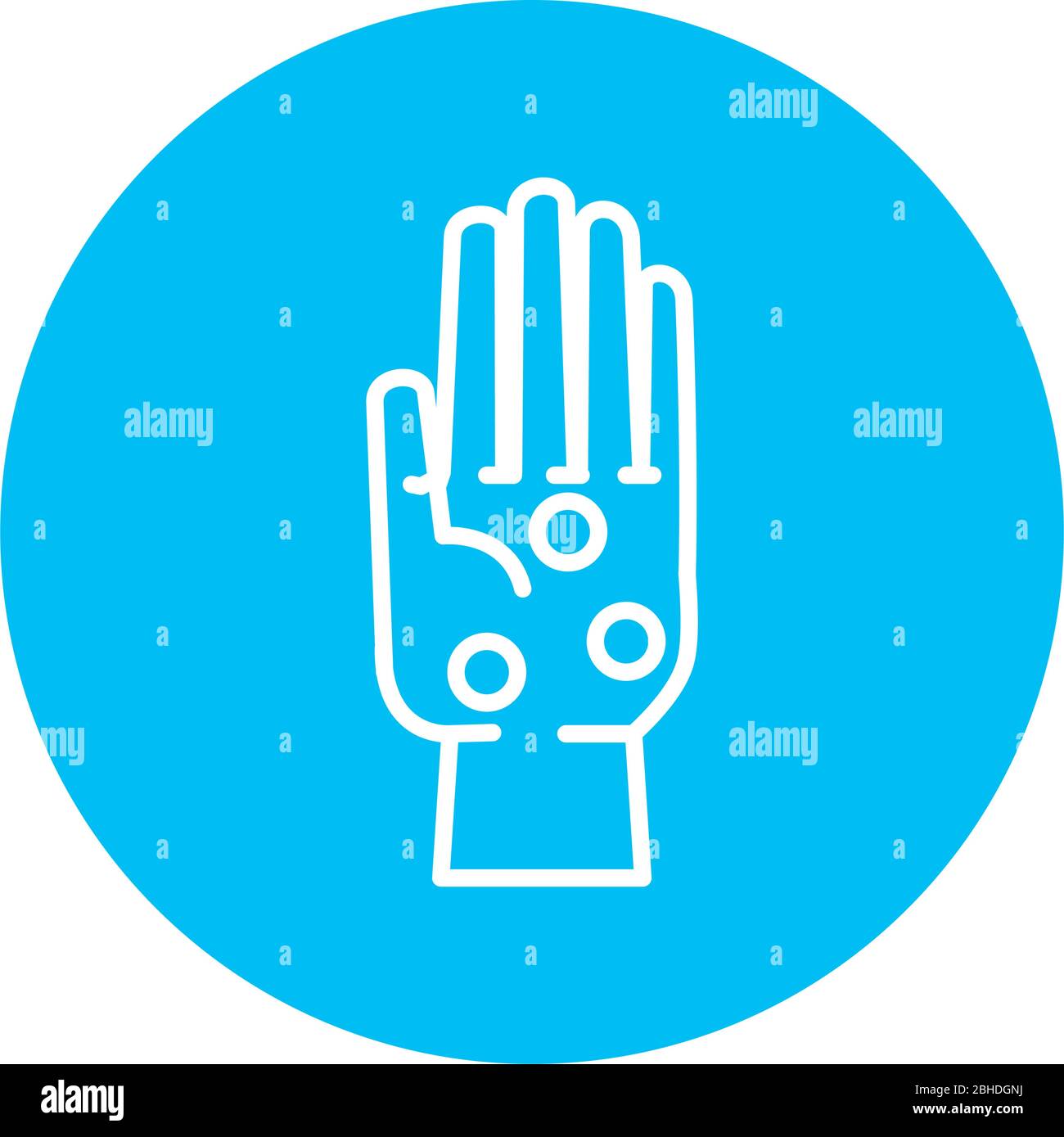 hand with covid19 virus particles block style Stock Vector Image & Art ...