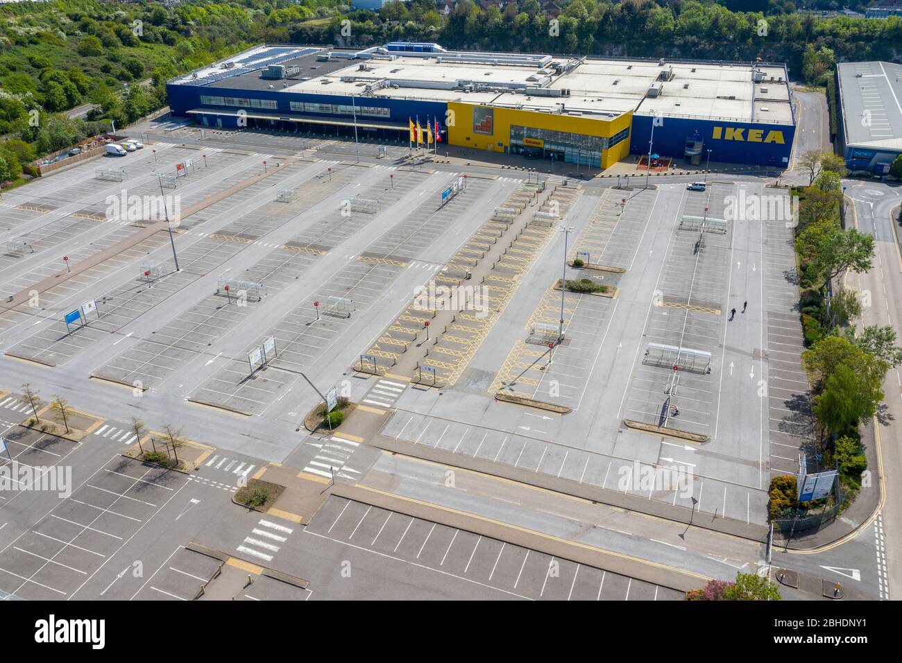 Lakeside, Grays, UK. 25th April 2020. As the UK Coronavirus COVID19