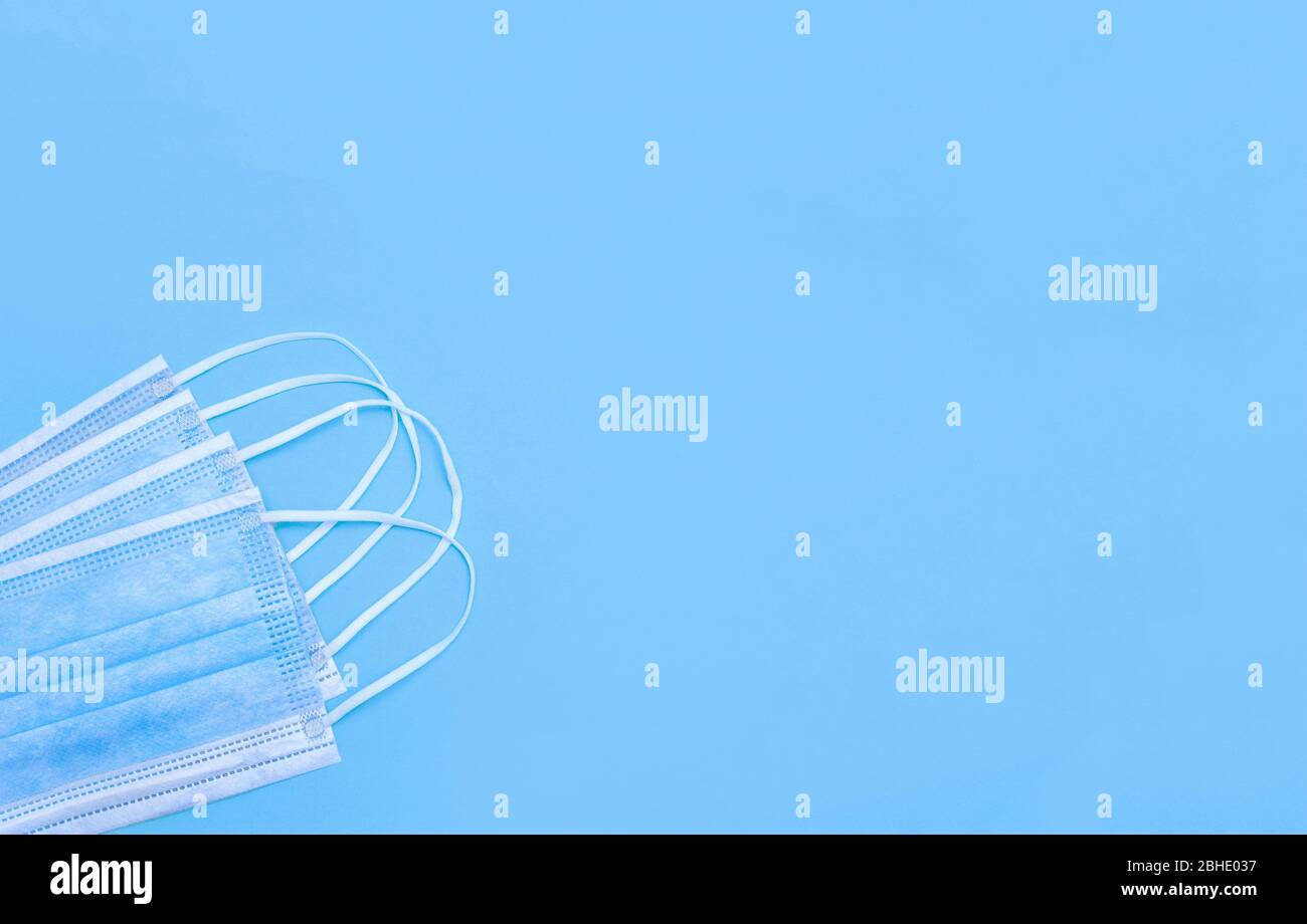Pile blue surgical masks hi-res stock photography and images - Alamy