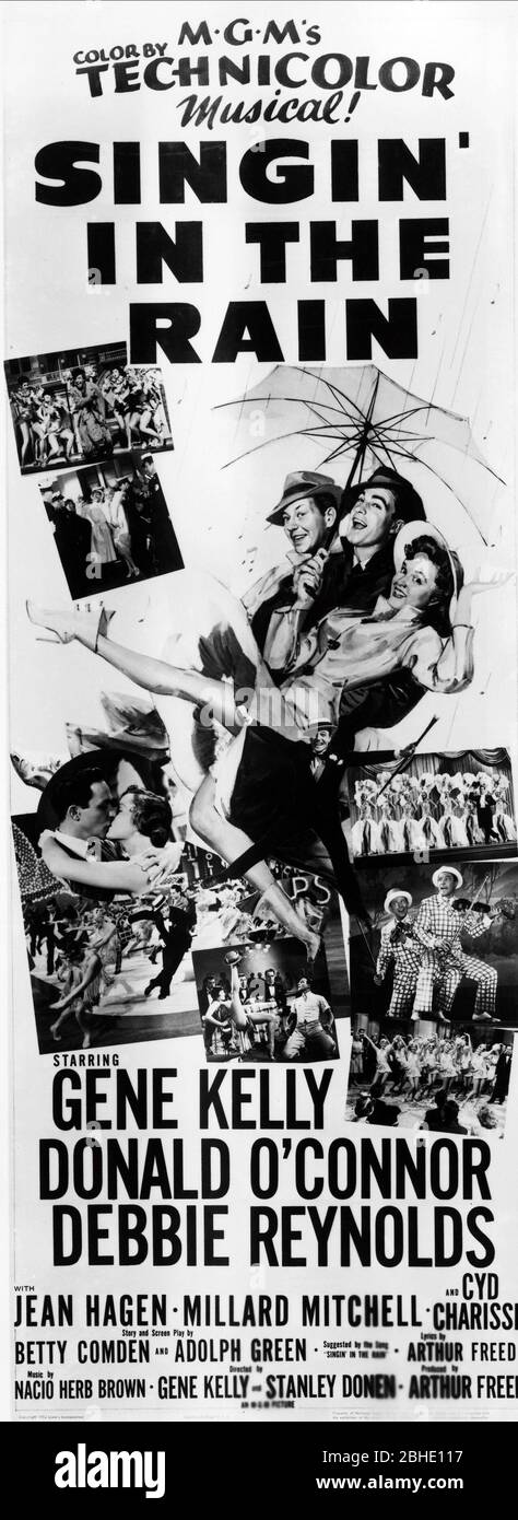 Donald O Connor Gene Kelly Debbie Reynolds Movie Poster Film Singin In The Rain Usa