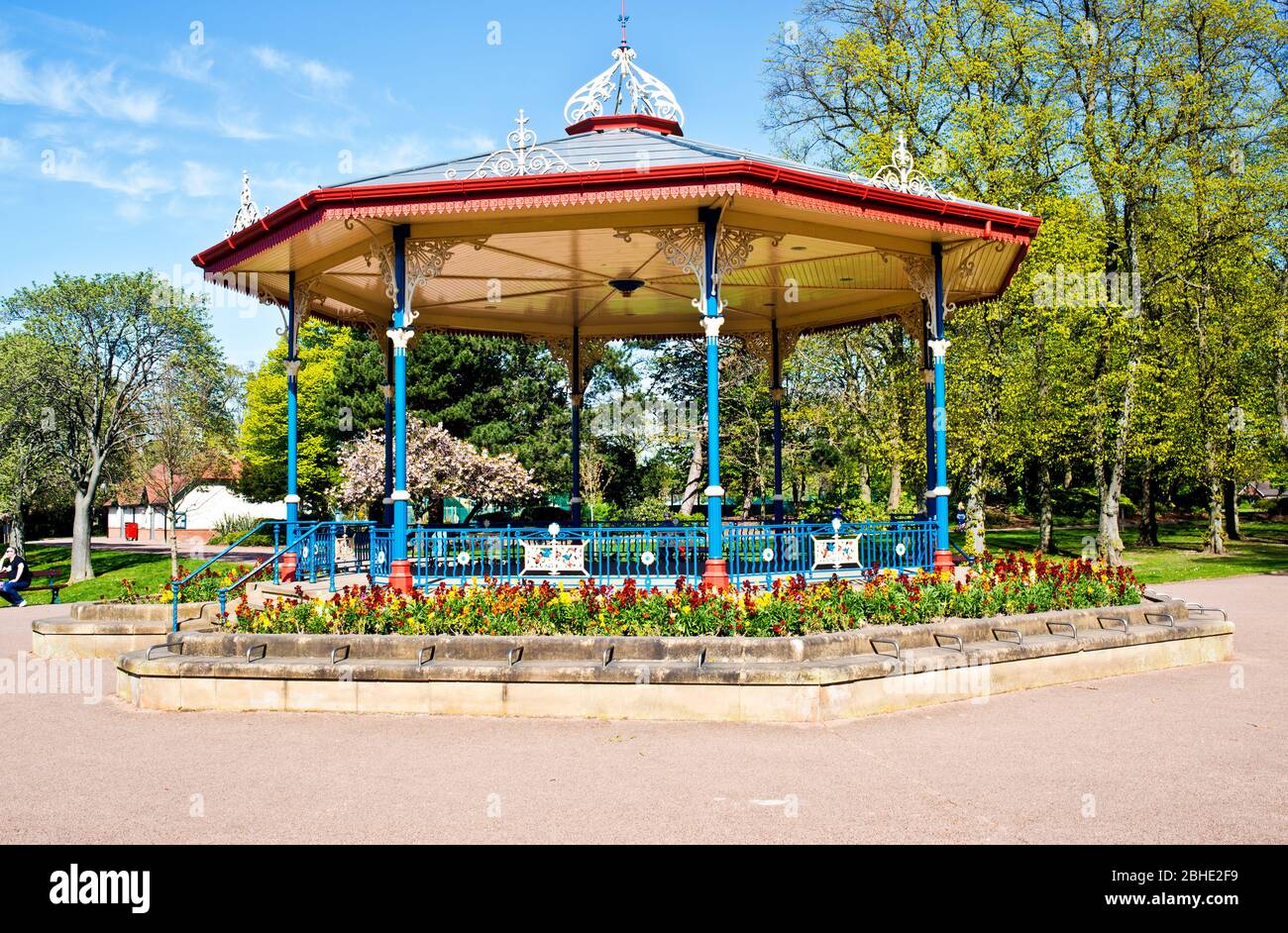 Bandstand, Ropner Park, Stockton on Tees, Cleveland, England Stock Photo