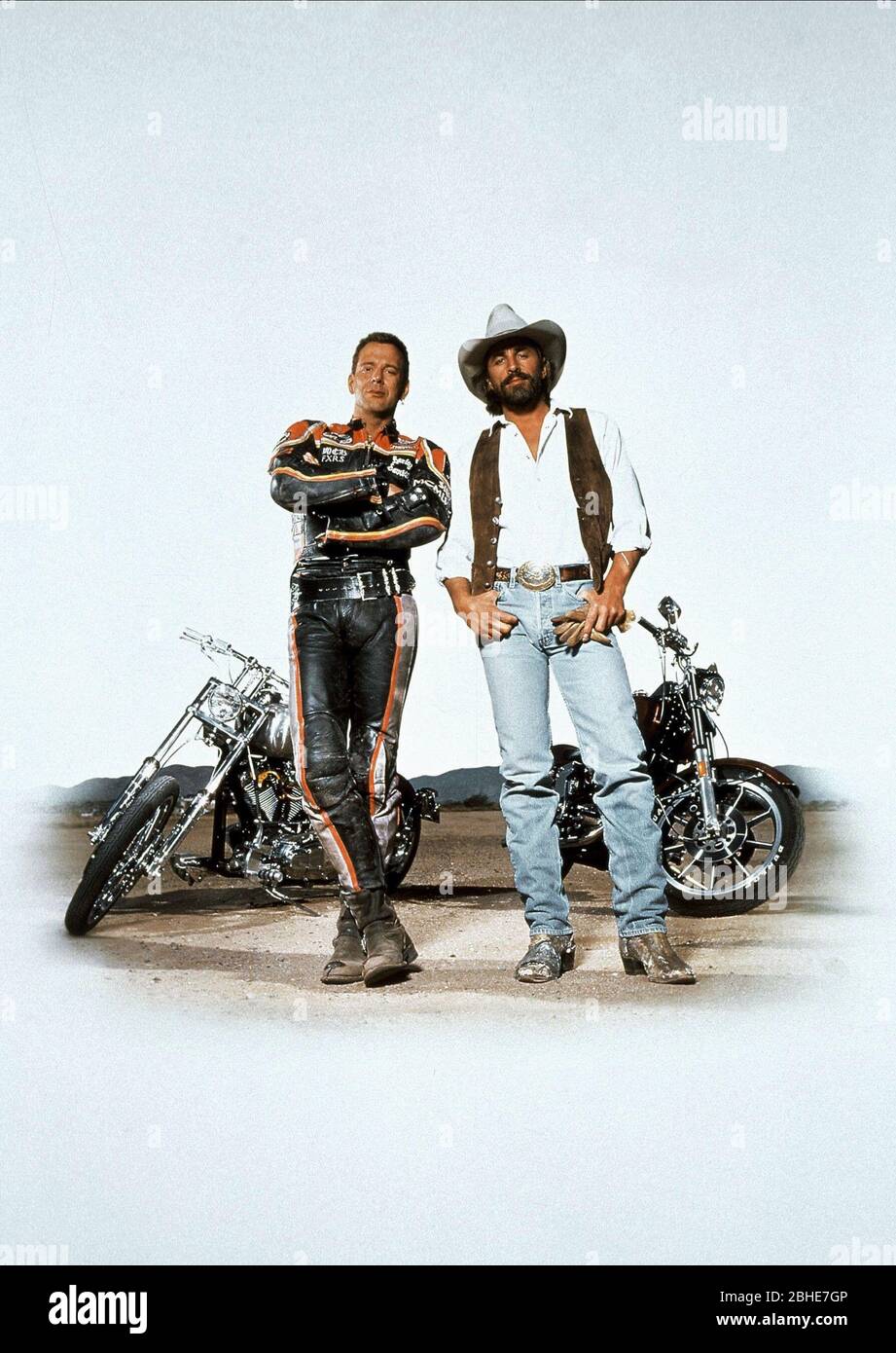 Mickey Rourke Don Johnson Harley Davidson And The Marlboro Man 1991 Stock Photo Alamy