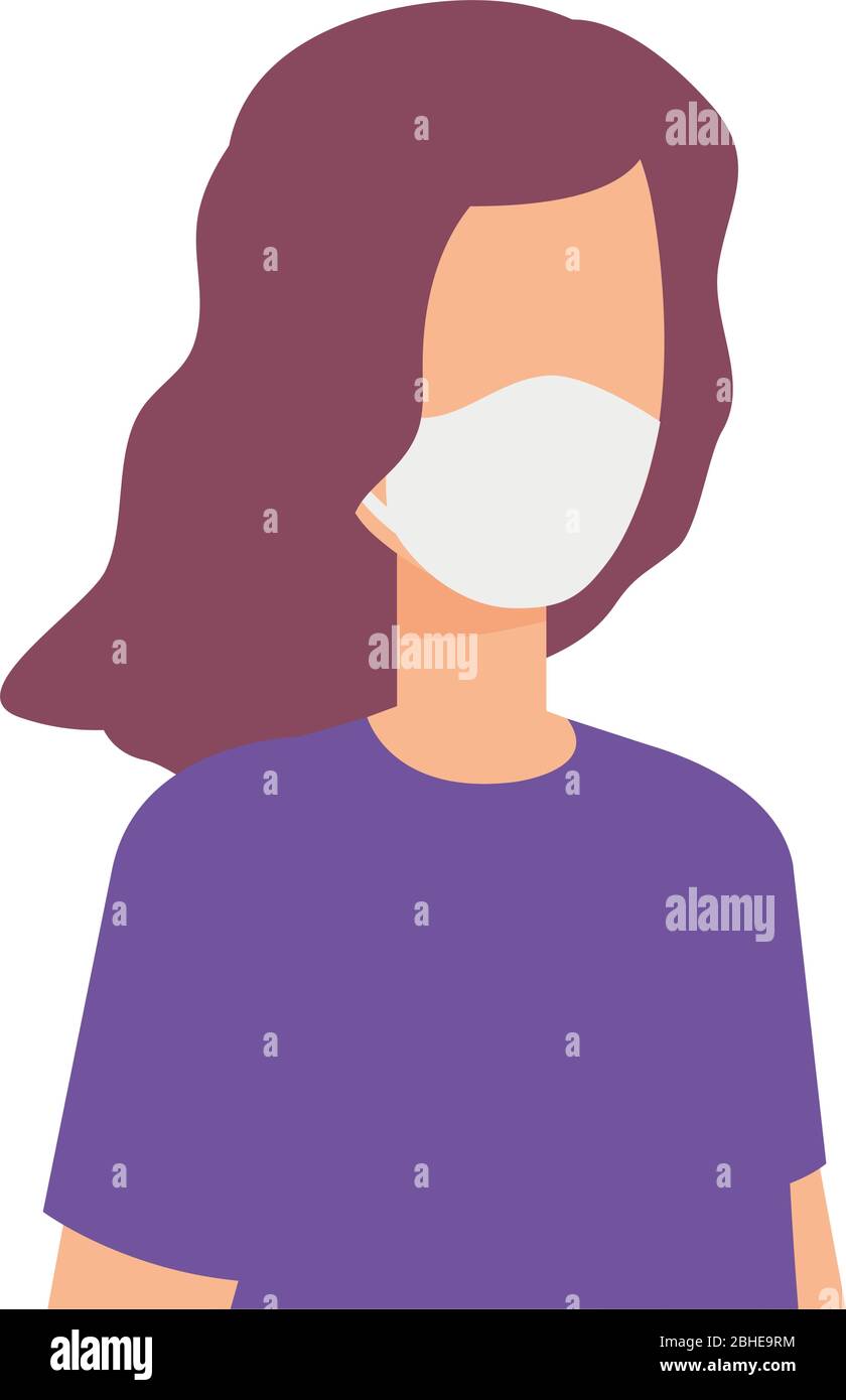 Using face mask young Stock Vector Images - Alamy