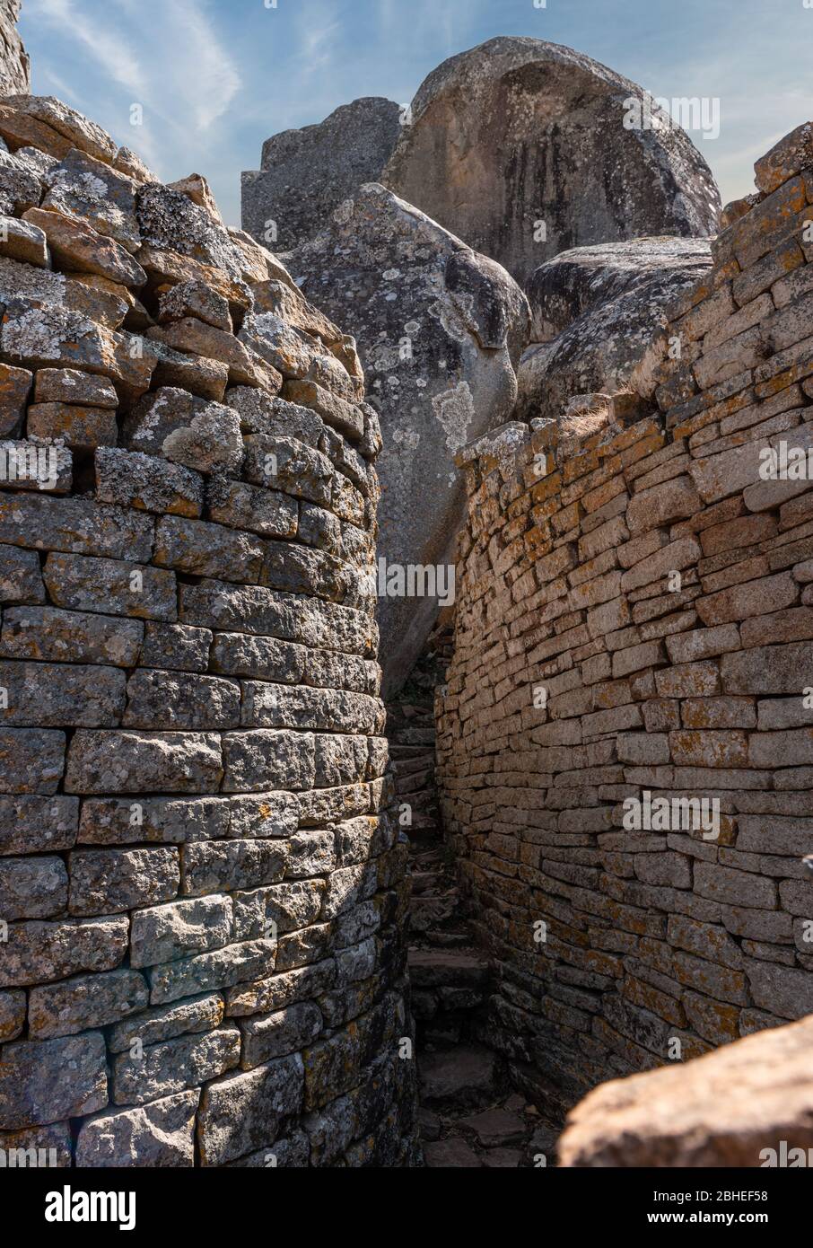 Ancient ruins of Great Zimbabwe (southern Africa) near Lake Mutirikwe