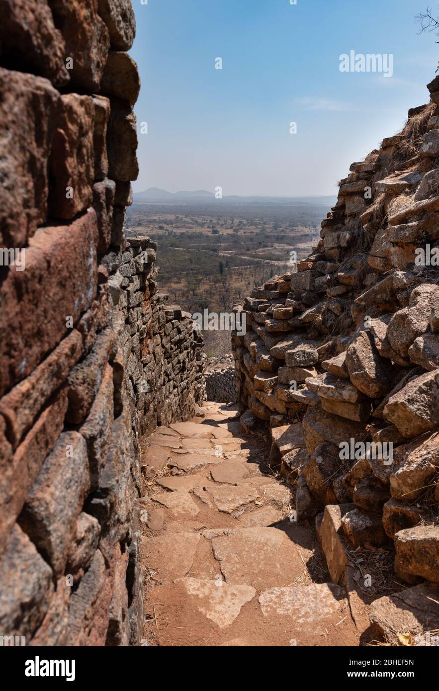 Ancient ruins of Great Zimbabwe (southern Africa) near Lake Mutirikwe