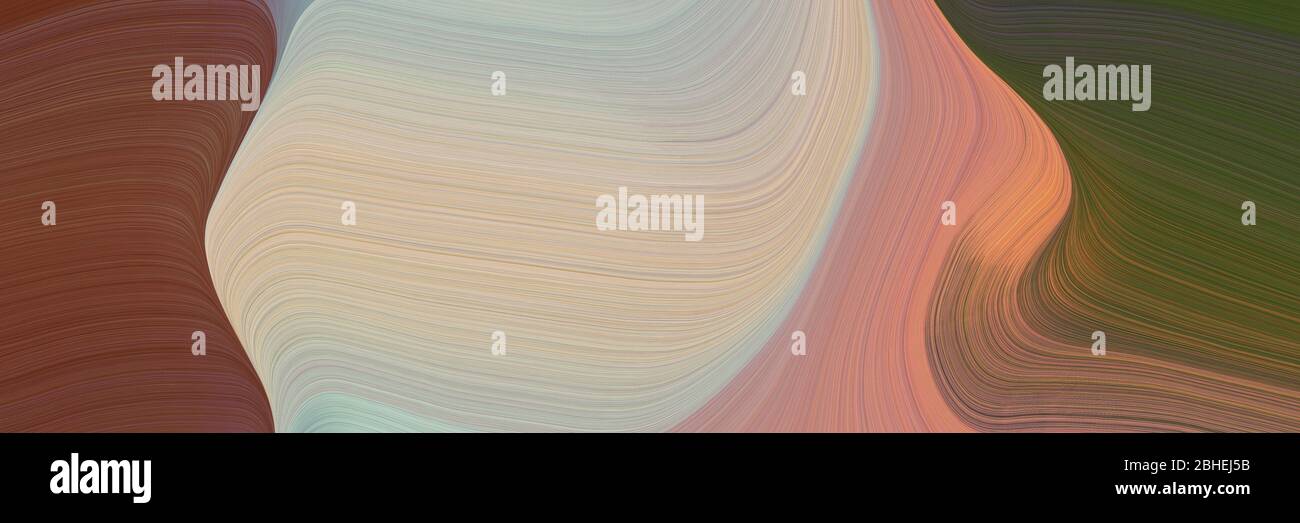 abstract decorative horizontal header with tan, ash gray and dark olive ...