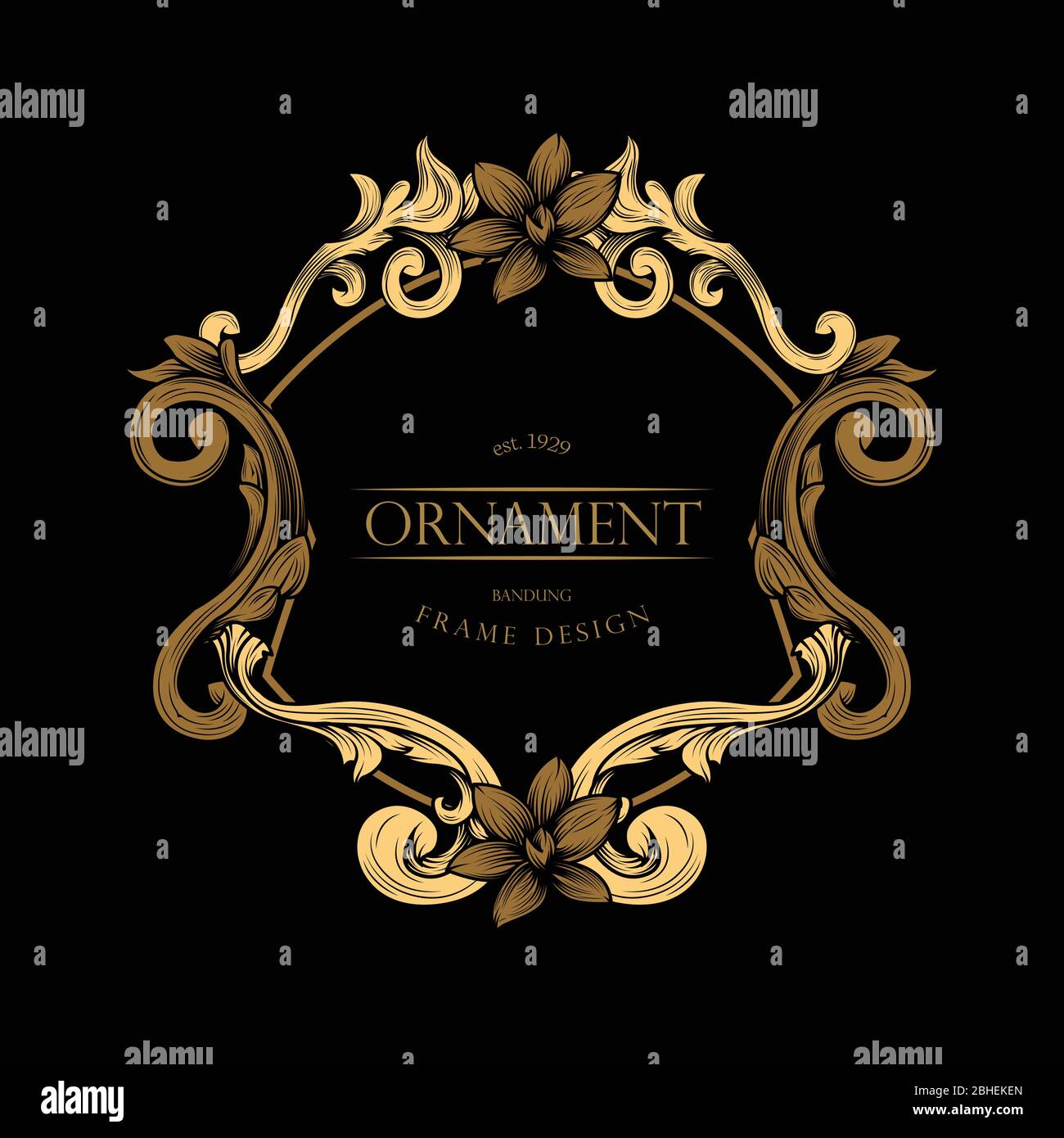Frame Luxury with Golden Color Stock Vector Image & Art - Alamy