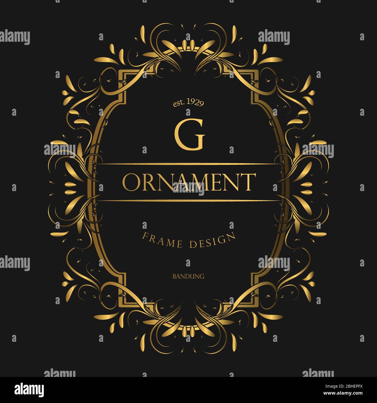 Frame Luxury with Golden Color Stock Vector Image & Art - Alamy