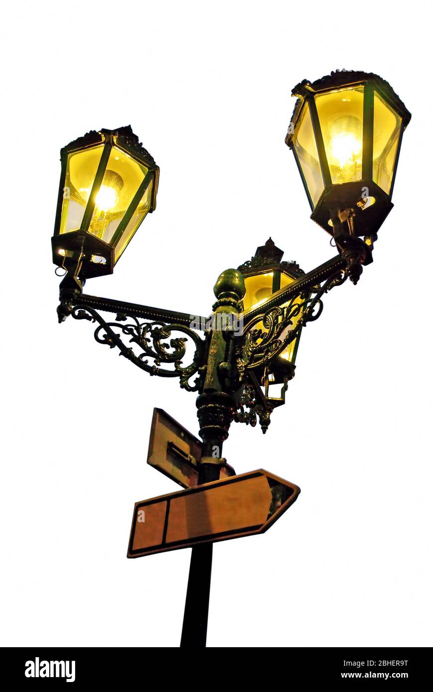 Black street lamps Cut Out Stock Images & Pictures - Alamy