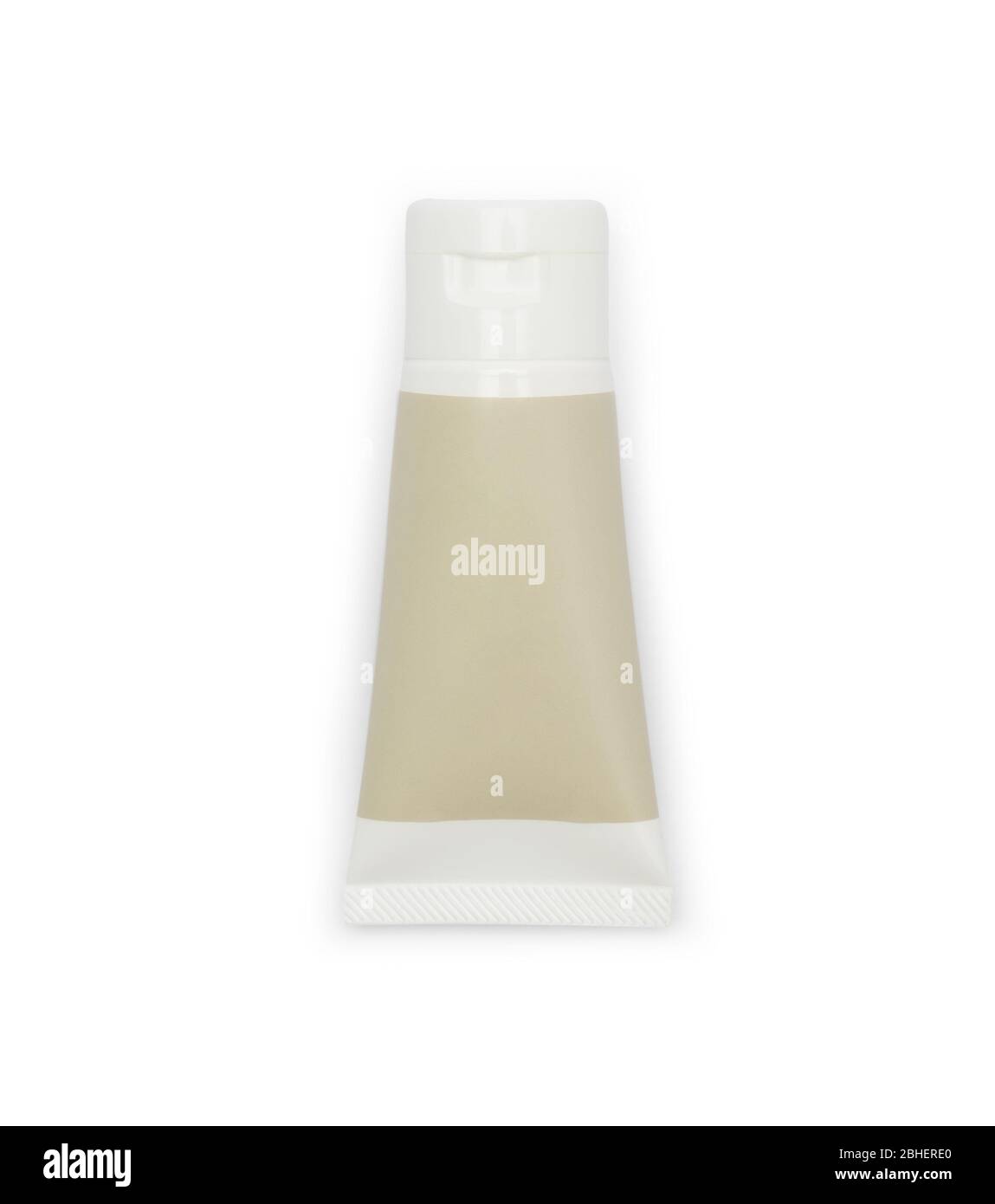 White plastic cream tube or gel product mockup template isolated on ...