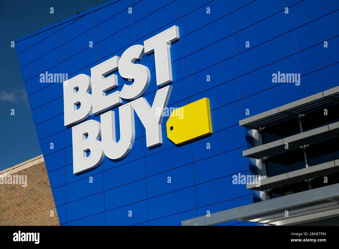 A Logo Sign Outside Of A Best Buy Retail Store Location In Laurel