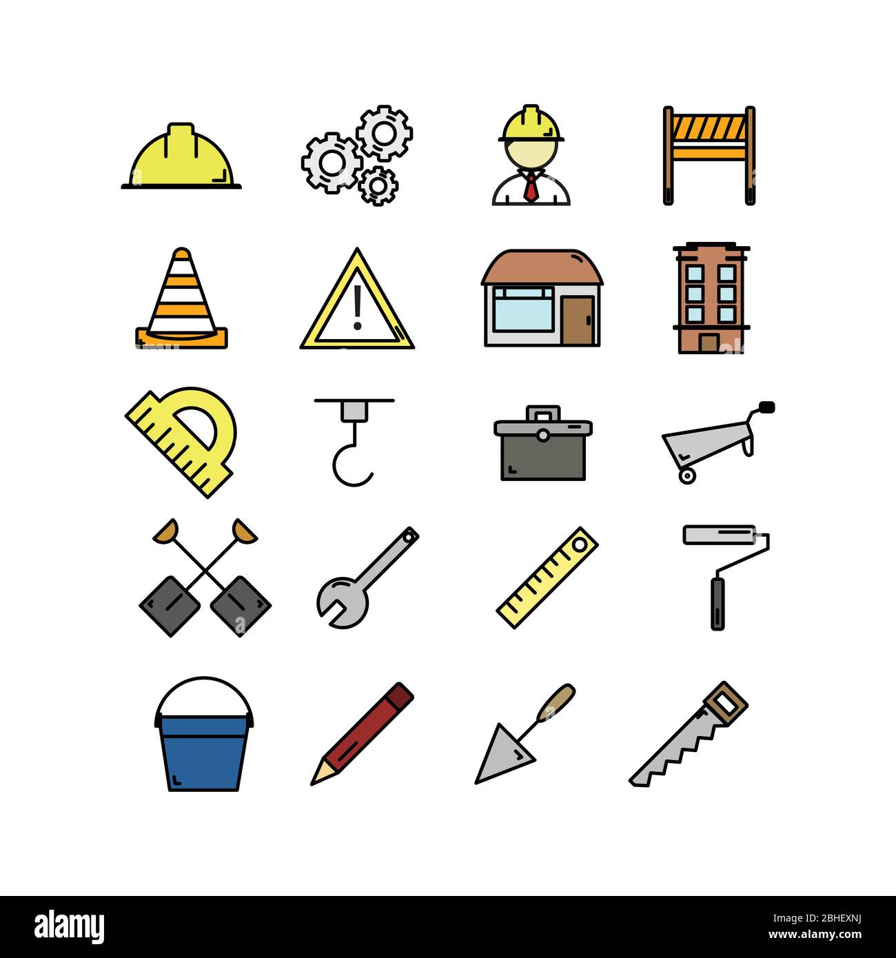 Set of Construction Building Stock Vector Image & Art - Alamy