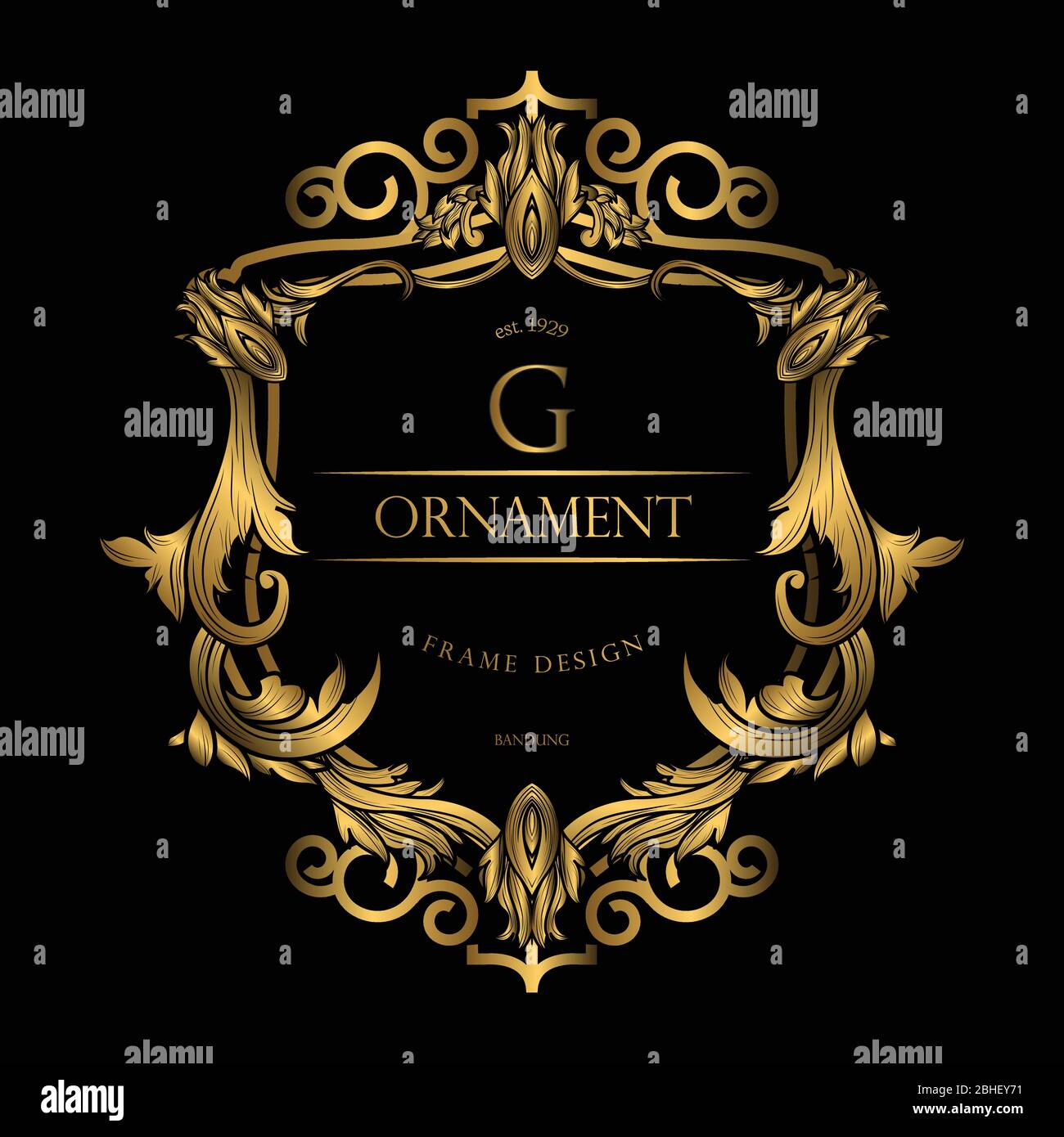Frame Luxury with Golden Color Stock Vector Image & Art - Alamy