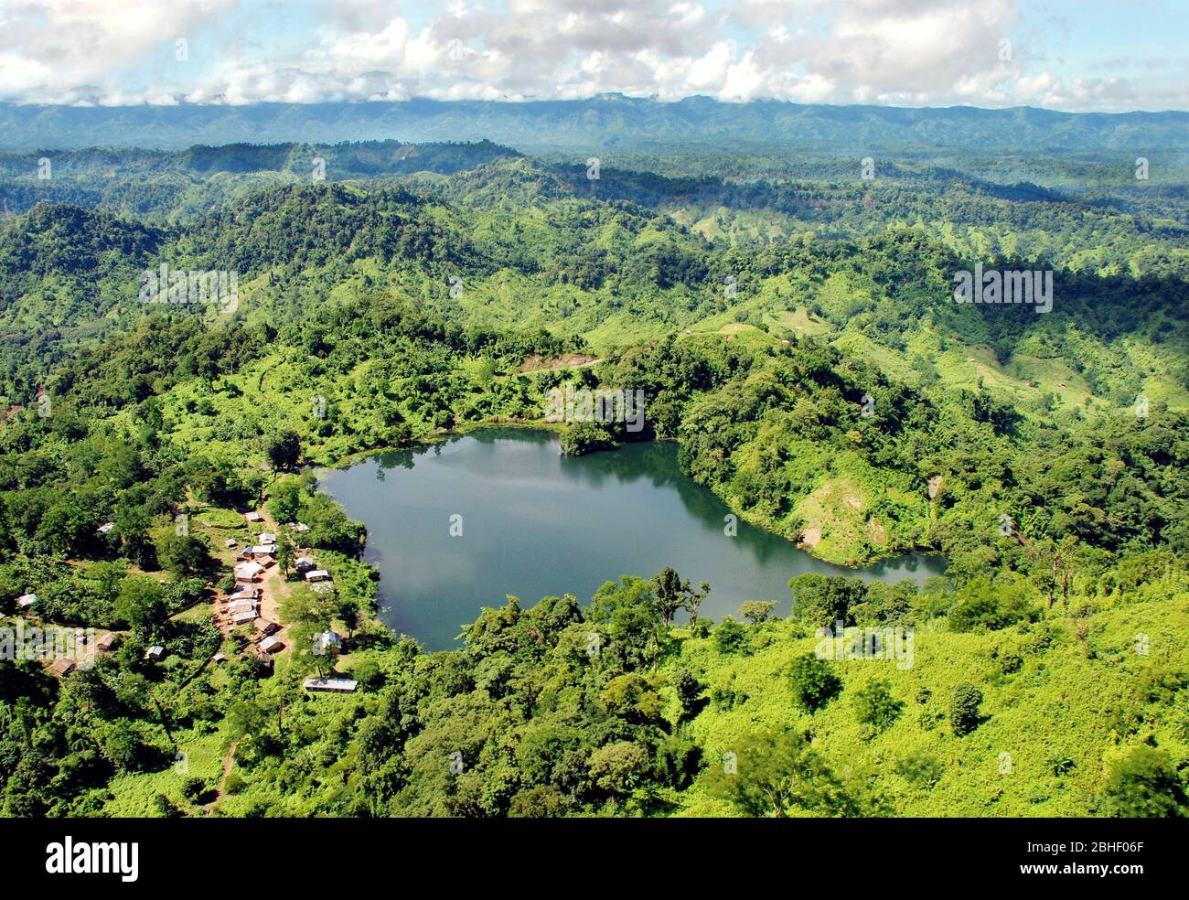 Boga Lake Bandarban, A Lake of Mystery with Astonishing History Place. Stock Photo