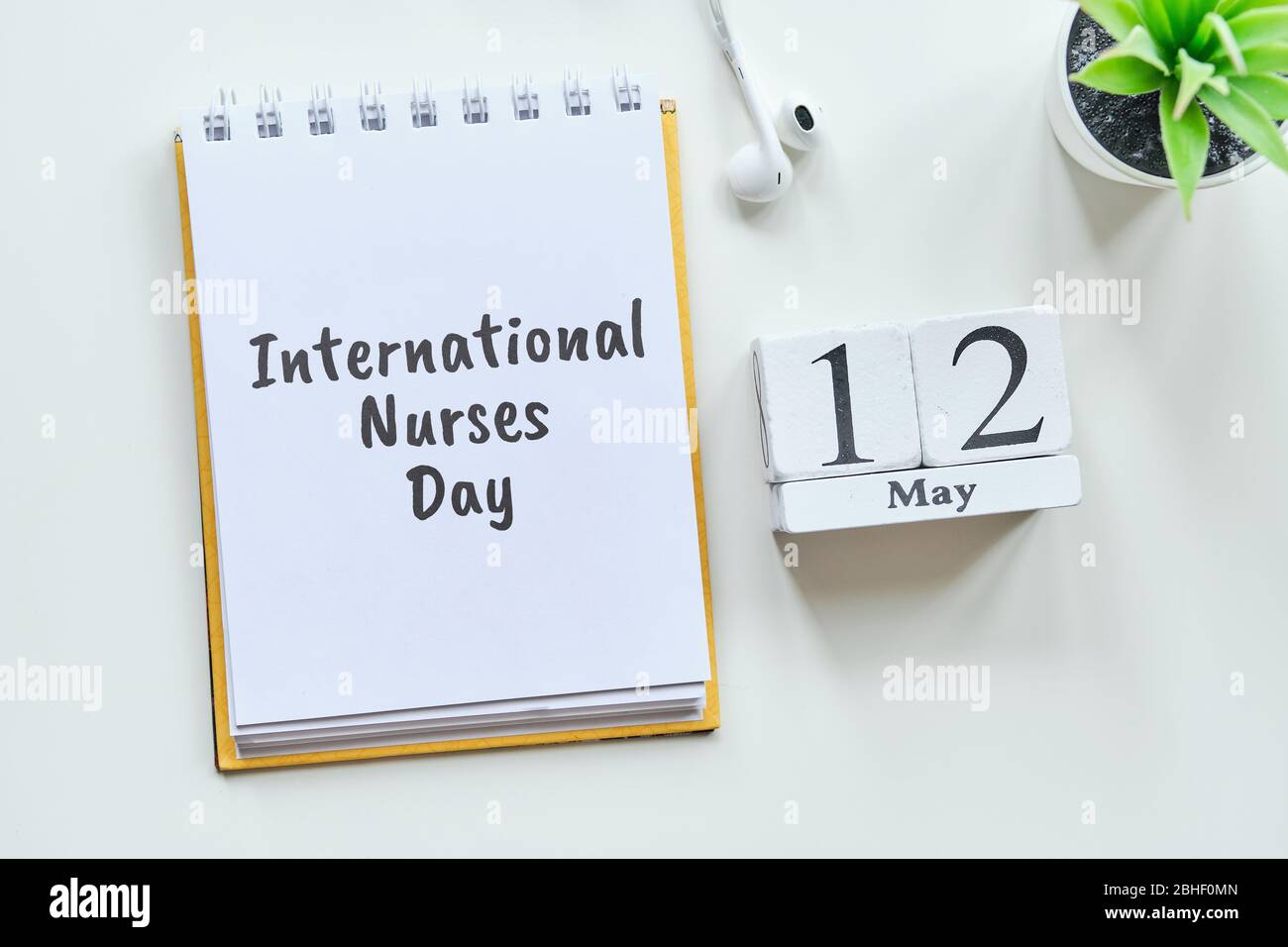 International Nurses Day 12 twelfth May Month Calendar Concept on