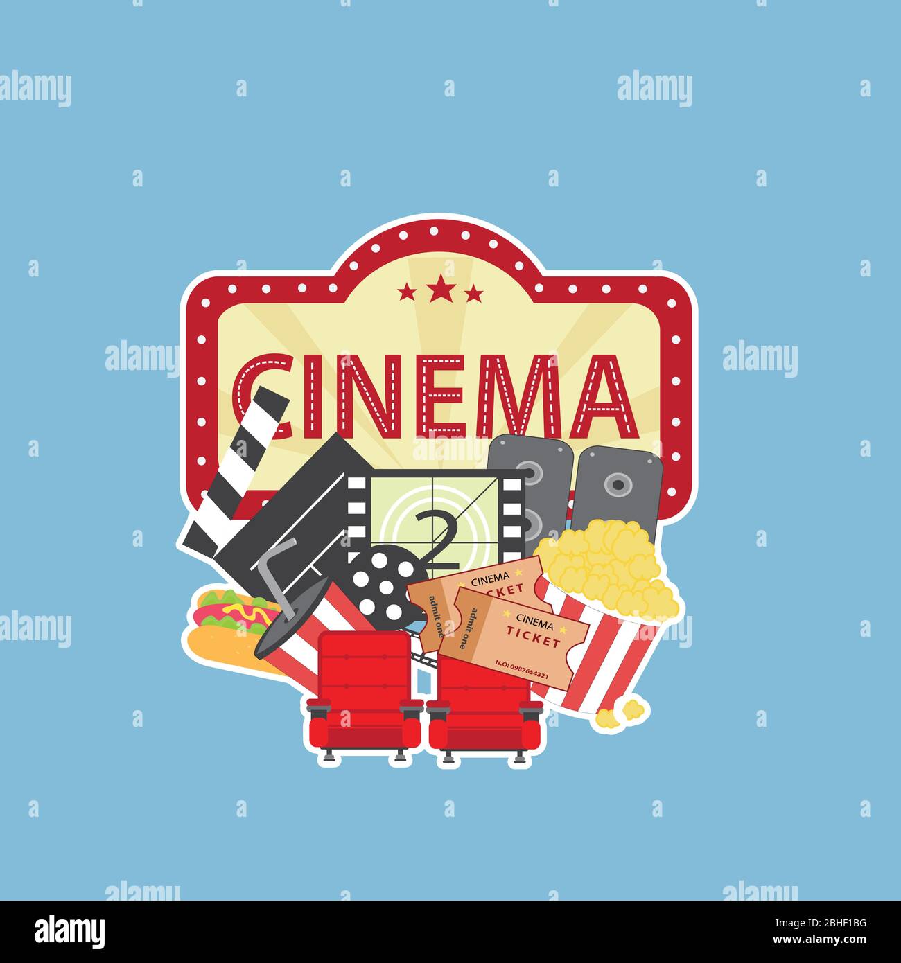Cinema vector illustration Stock Vector Image & Art - Alamy