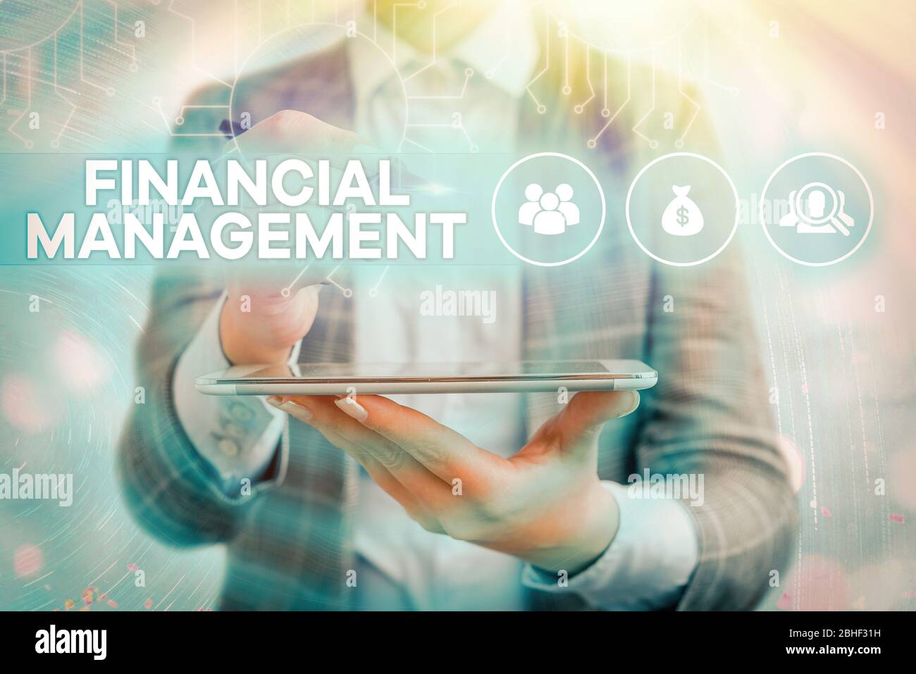 Text sign showing Financial Management. Business photo text efficient and effective way to Manage Money and Funds Stock Photo