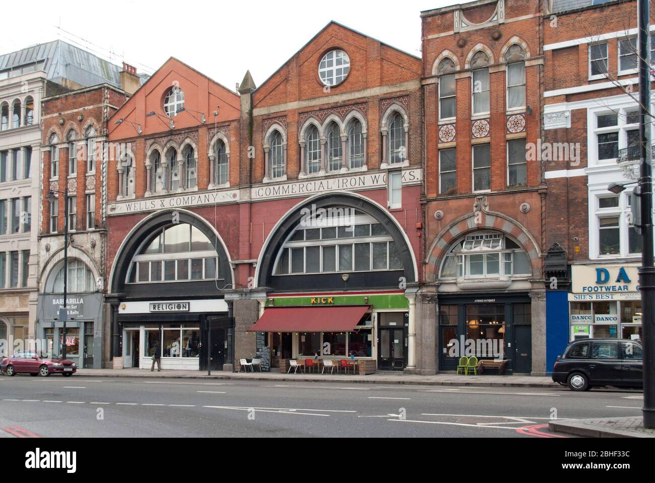 Former Wells and Company Commercial Iron Works, Shoreditch High Street, London Borough of Hackney, EC2 Stock Photo