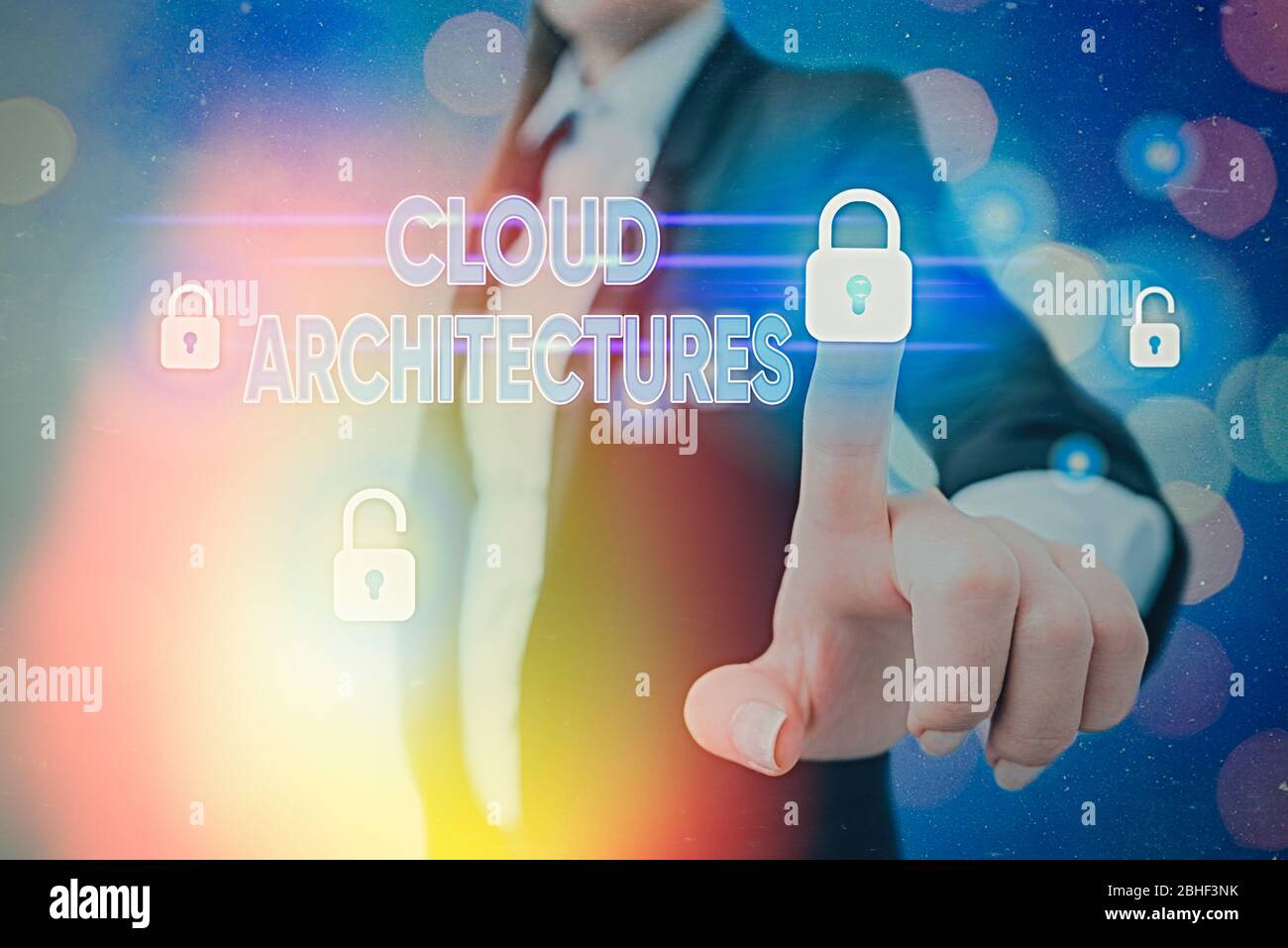 Writing note showing Cloud Architectures. Business concept for Various Engineered Databases Softwares Applications Stock Photo