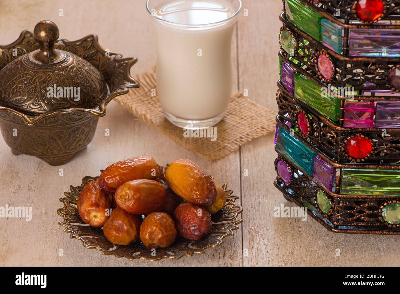 Ramadan Food Background Wooden Table With Arabian Dates Dried Ramadan food background wooden table with arabian dates dried