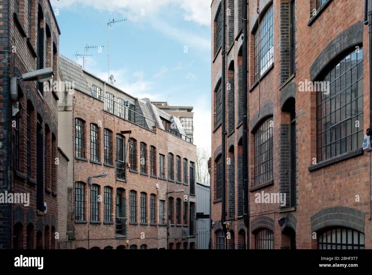 Brick Warehouse Buildings in Hackney, London EC2 Stock Photo