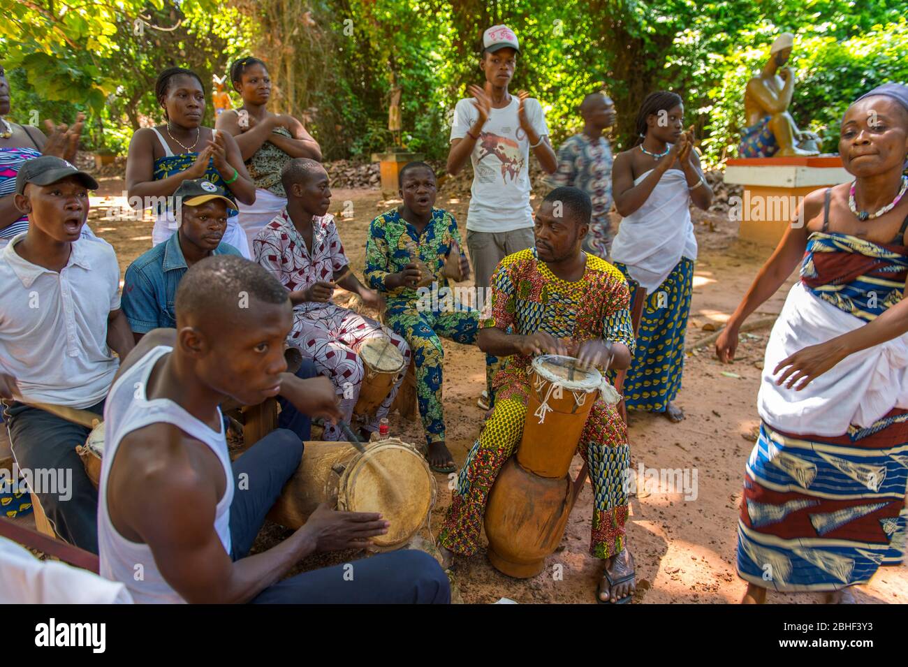 Traditional music and dances in the Sacred Forest of Kpassè Zoun in