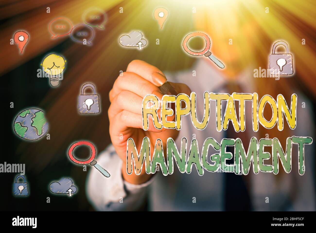 Handwriting text Reputation Management. Conceptual photo Influence and ...