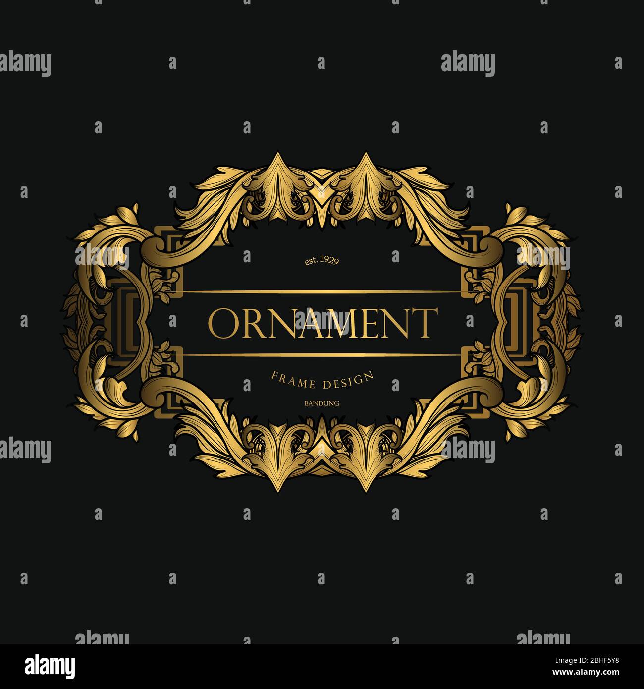 Frame Luxury with Golden Color Stock Vector Image & Art - Alamy