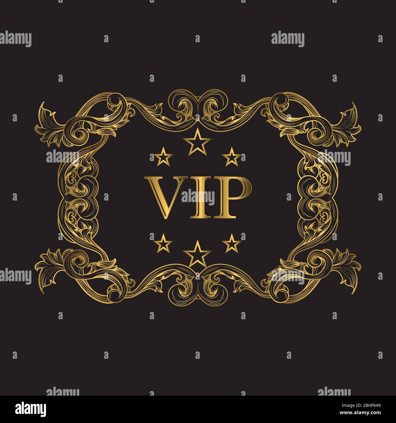 Frame Luxury with Golden Color Stock Vector Image & Art - Alamy