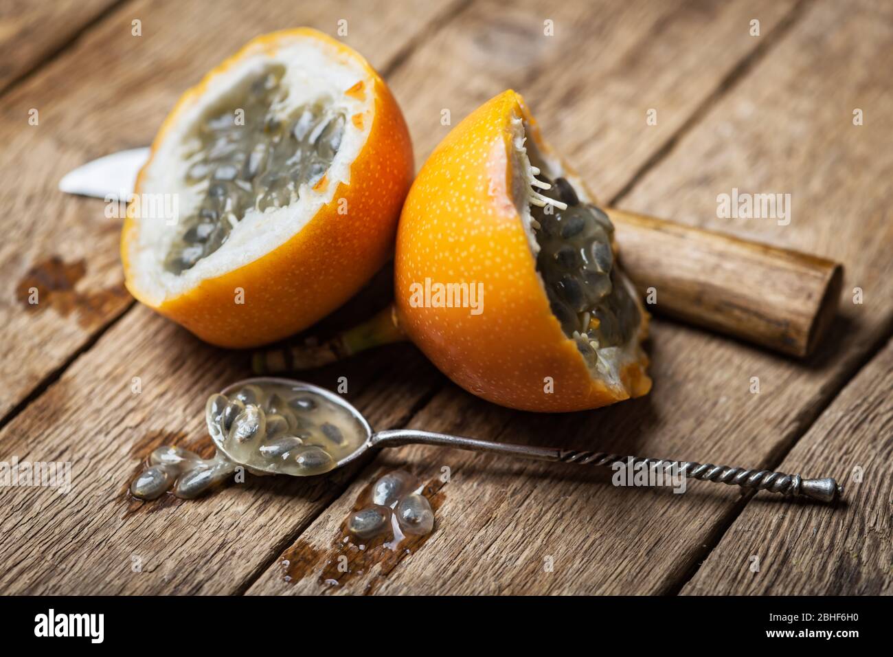 Passion Fruit Close Up High Resolution Stock Photography and Images - Alamy