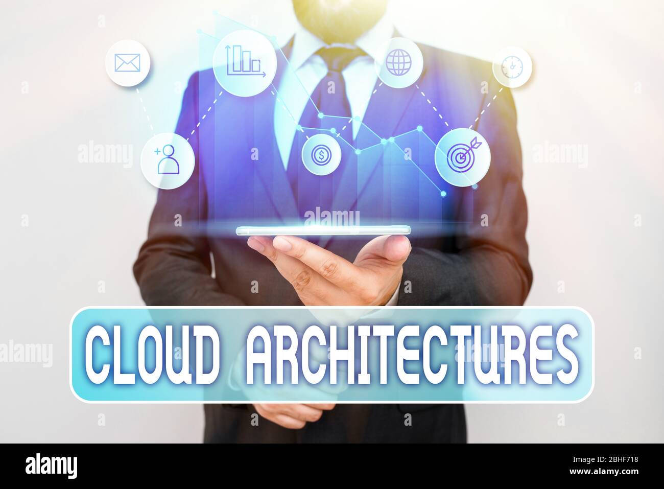 Writing note showing Cloud Architectures. Business concept for Various Engineered Databases Softwares Applications Stock Photo