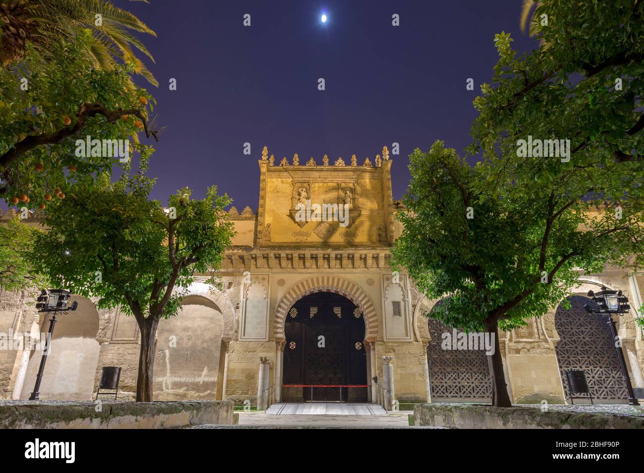Orange trees courtyard. Cordoba mosque. Andalusia, Spain Stock Photo