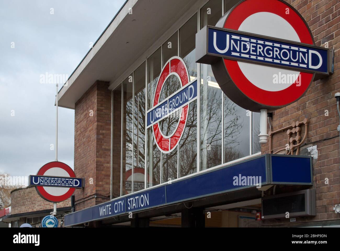 1930s Art Deco Architecture White City Underground Station, Wood Lan