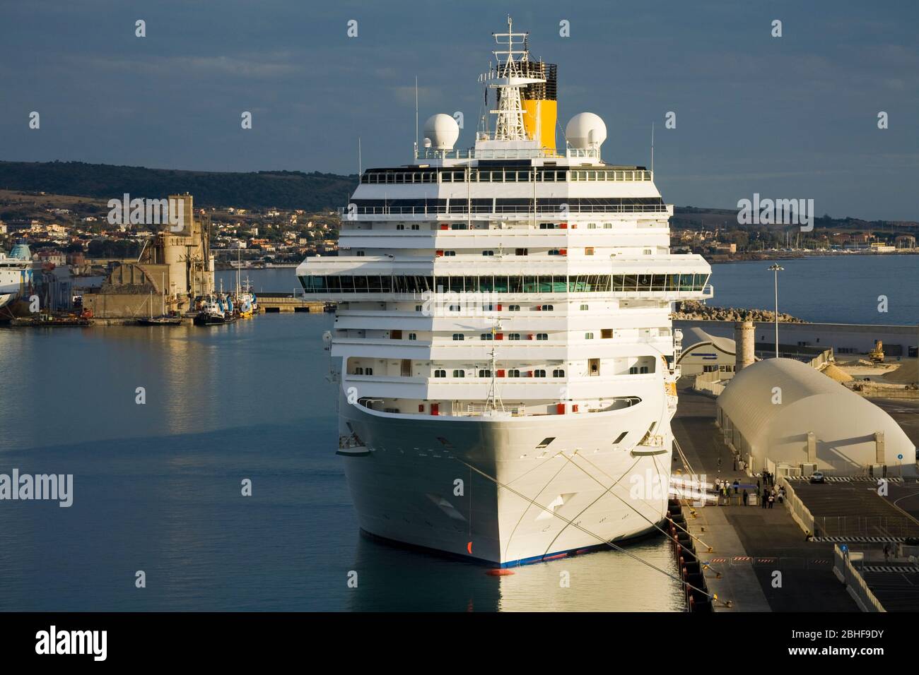 Cruise Ship In Port Of Civitavecchia Rome Italy Europe Stock Photo Alamy