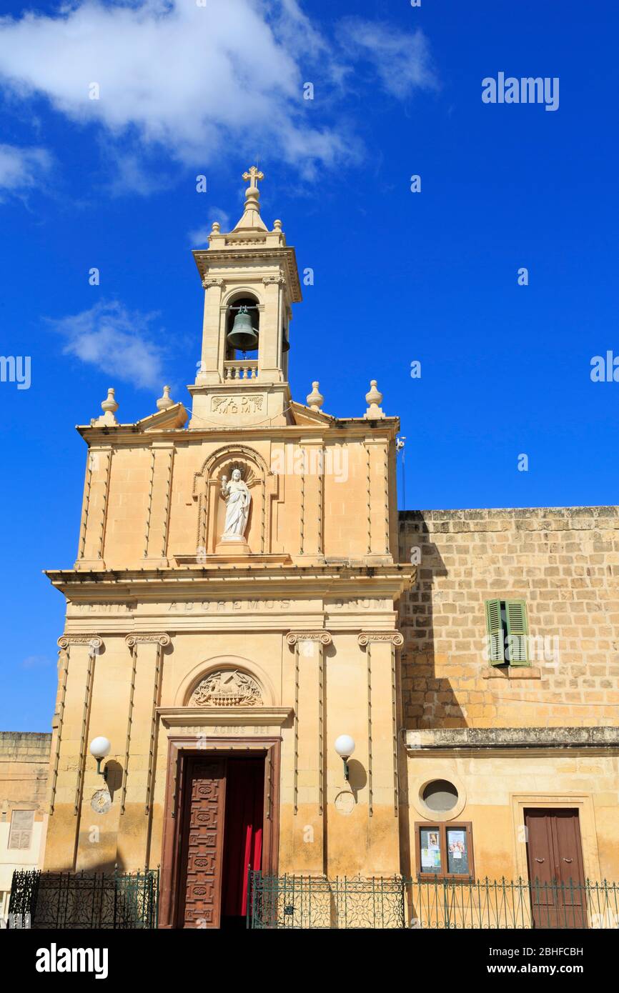 Church of Ta' Savina, Pjazza Savina, Victoria City, Gozo Island, Malta, Europe Stock Photo
