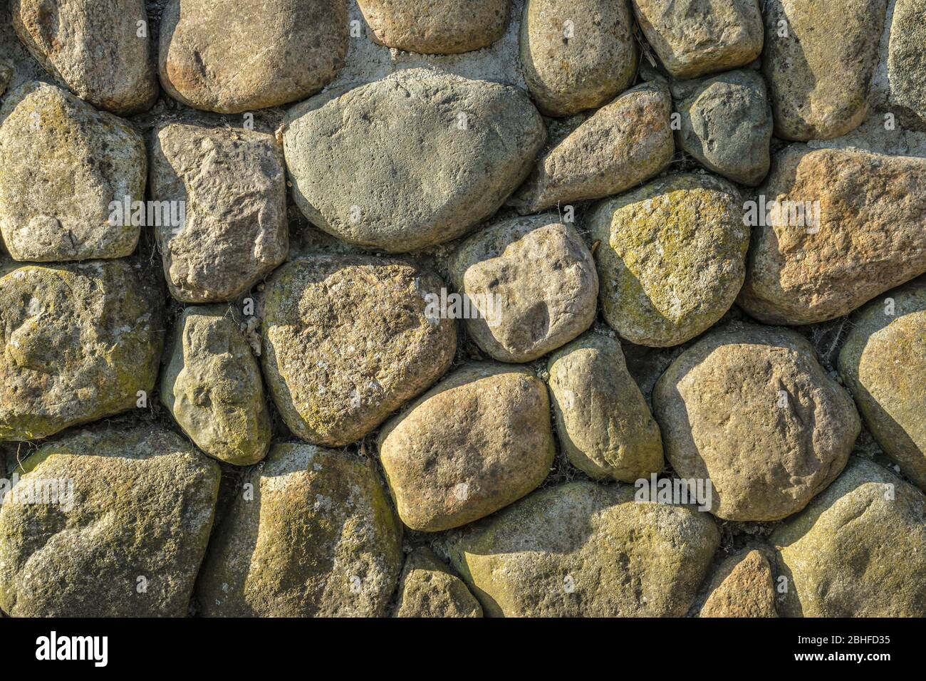 wall from natural stones Stock Photo