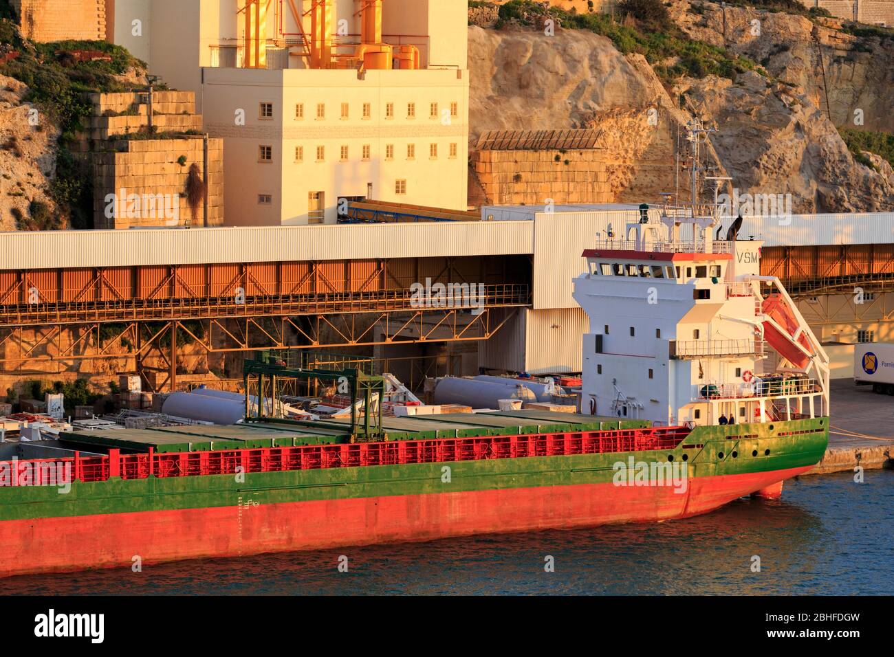 Cargo ship, Vittoriosa Town, Valletta, Malta, Europe Stock Photo - Alamy